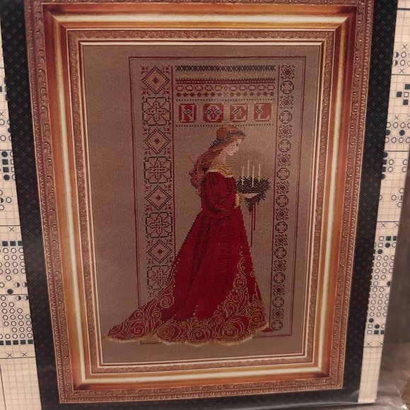 Lavender & Lace CELTIC CHRISTMAS Cross Stitch CHART PATTERN Victorian Candles - Picture 3 of 3